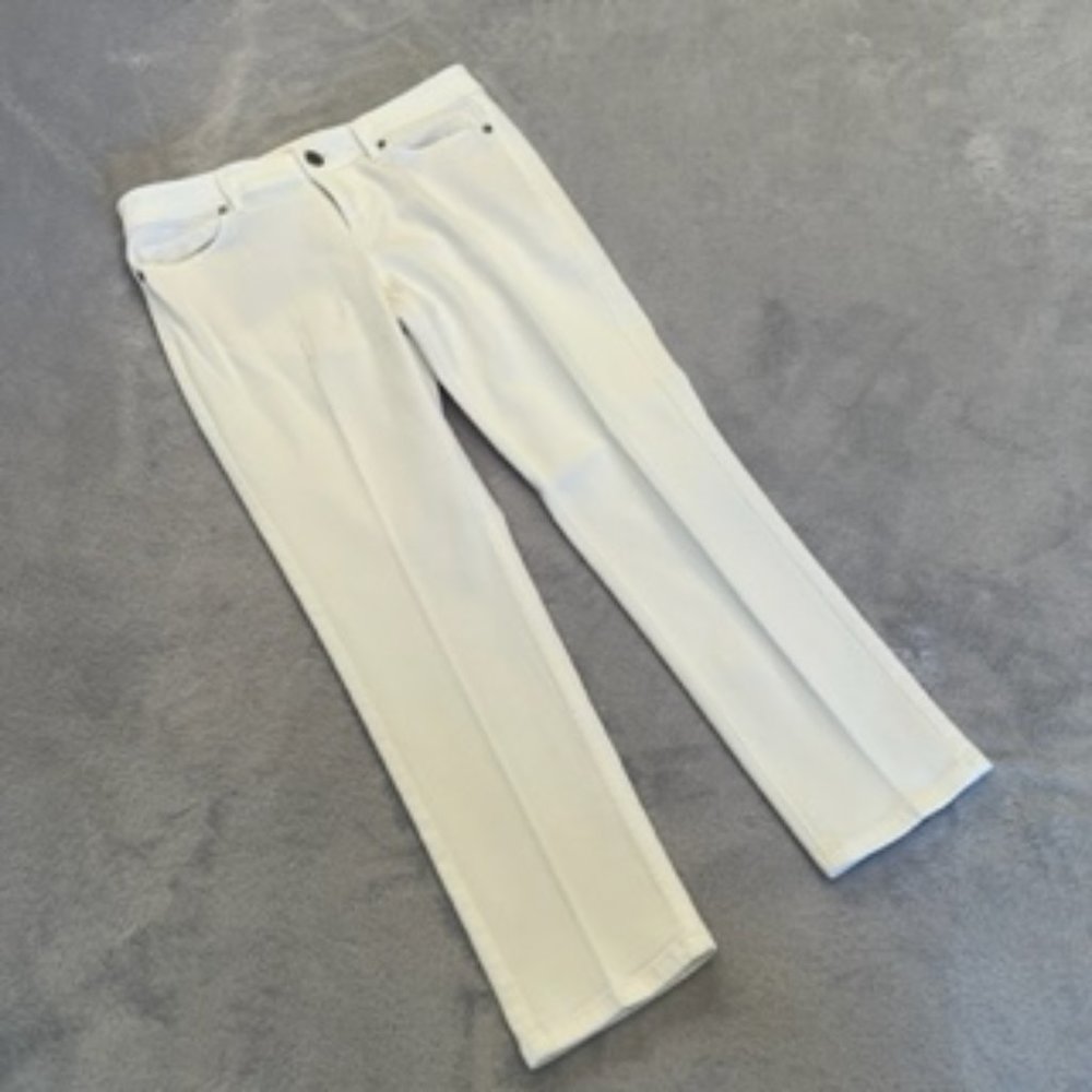 J Jill Women's Denim Slim Ankle Pants 6 Petite White